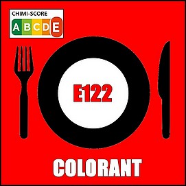 E122 Colorant Additif Alimentaire Azorubine connu sous le nom Cramoisine