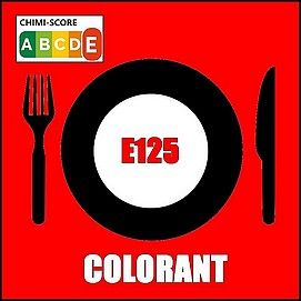 E125 Additif colorant alimentaire  "Rouge cochenille A" ou Ponceau SX ou encore Ecarlate GN